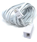 DRUT BT Extension Telephone Line Cable 431A, BT Male to Female Socket, 4 Wire, Flat Lead
