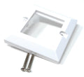 Single Gang White Wall Plate Faceplate Frame 85mm x 85mm for 2 x Euro Modules, Screws Included