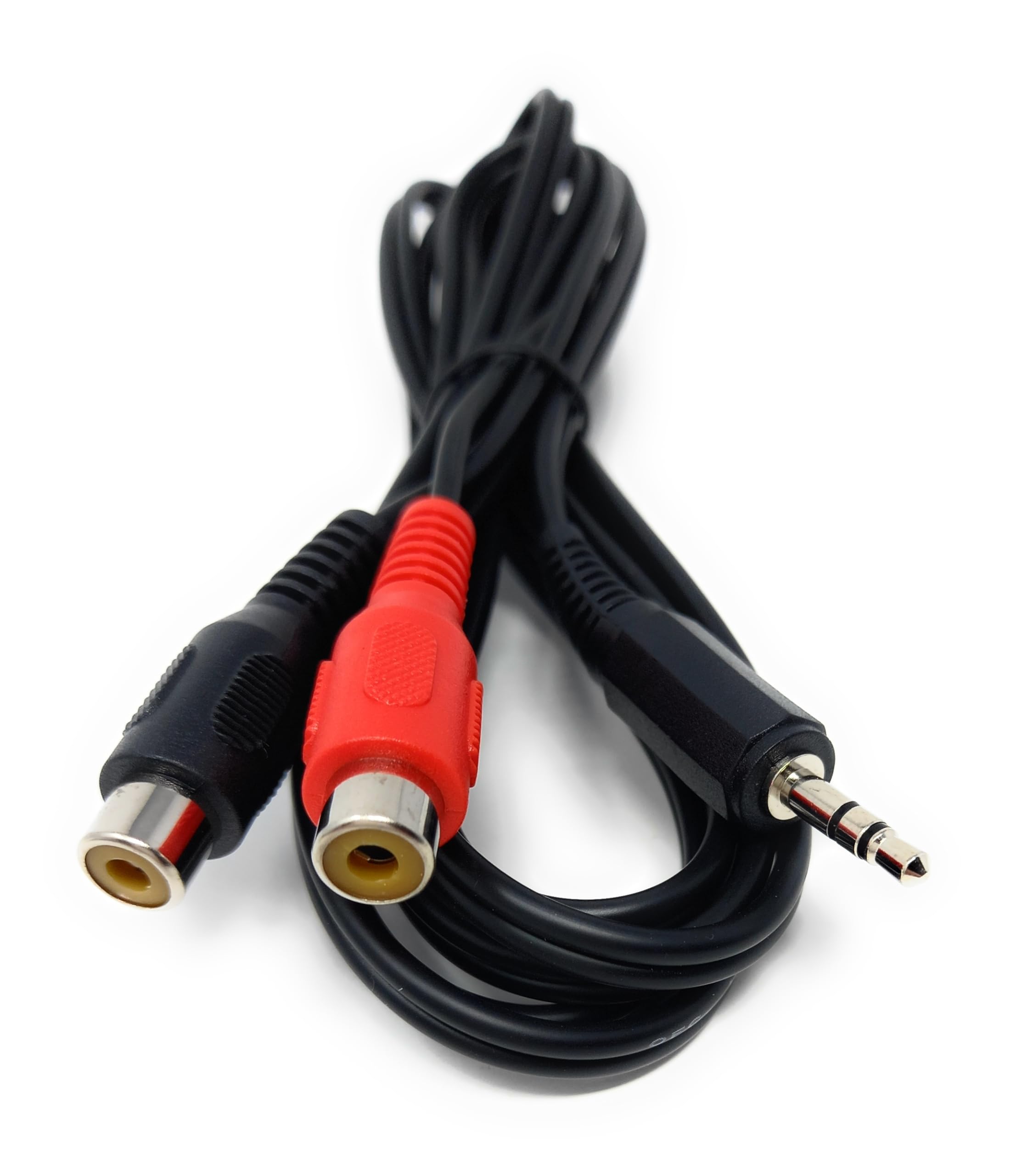 DRUT 3.5mm Stereo Jack to 2 x RCA Phono Sockets Extension Splitter Cable Lead