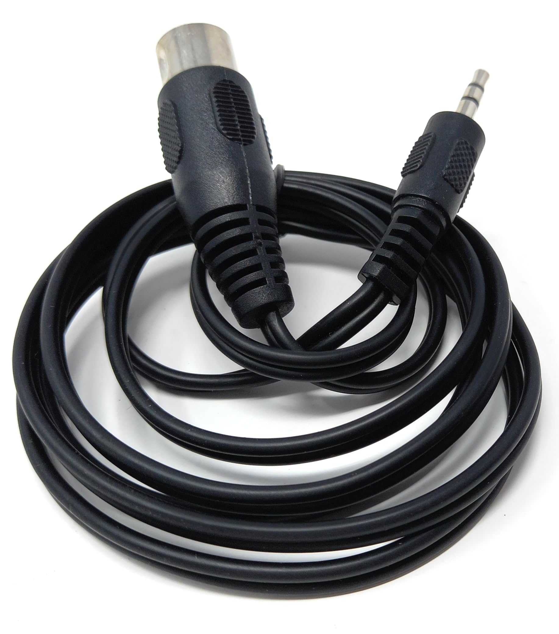 DRUT 3.5mm Stereo Jack Plug to 5 Pin Midi Din Male AUX Audio Cable, Midi Pins 2, 3, 5 are Connected