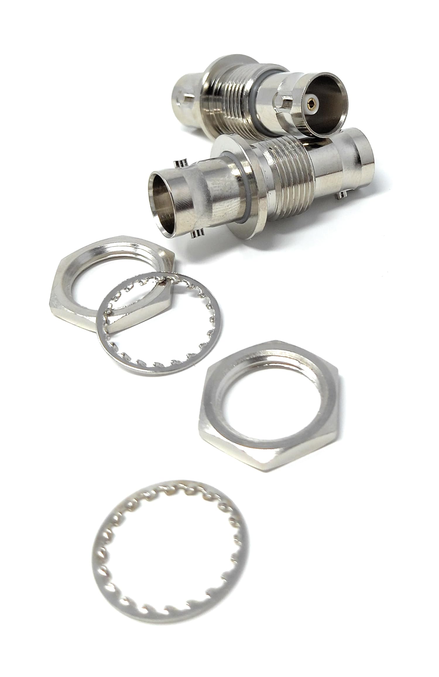 DRUT 2pcs. BNC to BNC Coupler Panel Mount Socket to Socket Feed Through Adaptor 50 ohm