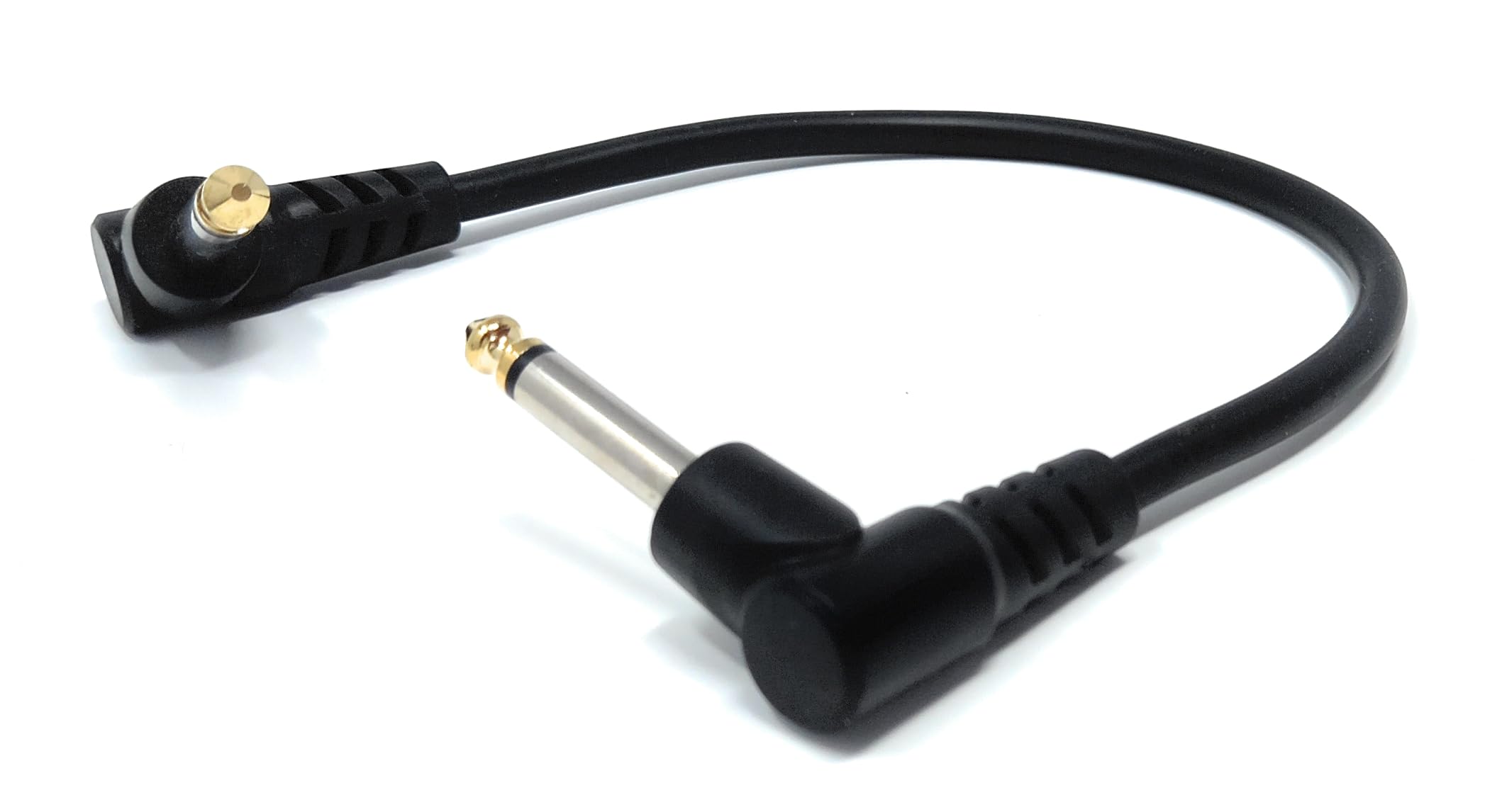 6.35mm Right Angle TS Instrument Cable - 90 Degree 1/4 Inch Mono Guitar Patch Cable for Amps, Mixers, and Pedals