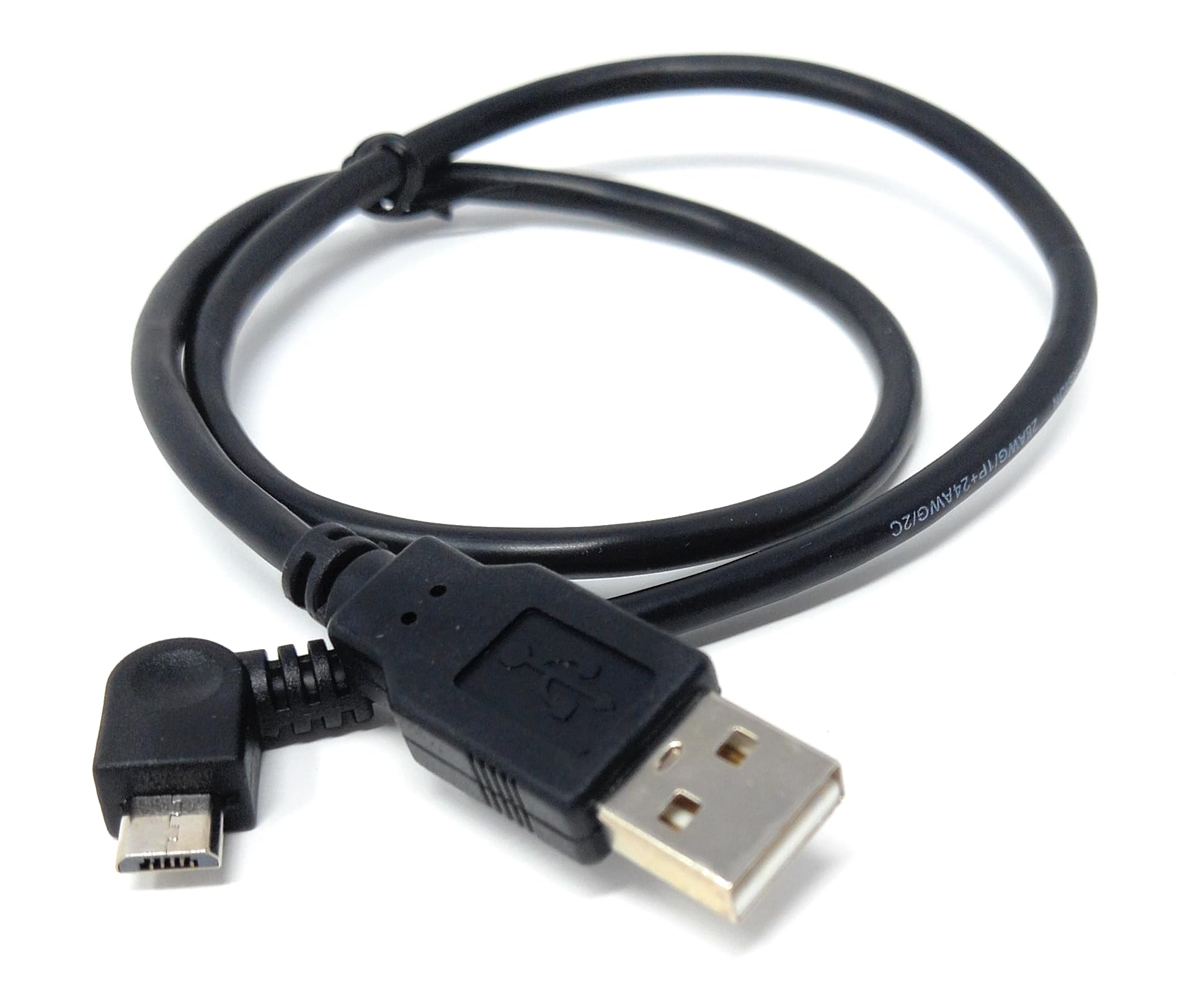 USB 2.0 to Micro USB B Right Angled Data & Charging Cable 24AWG