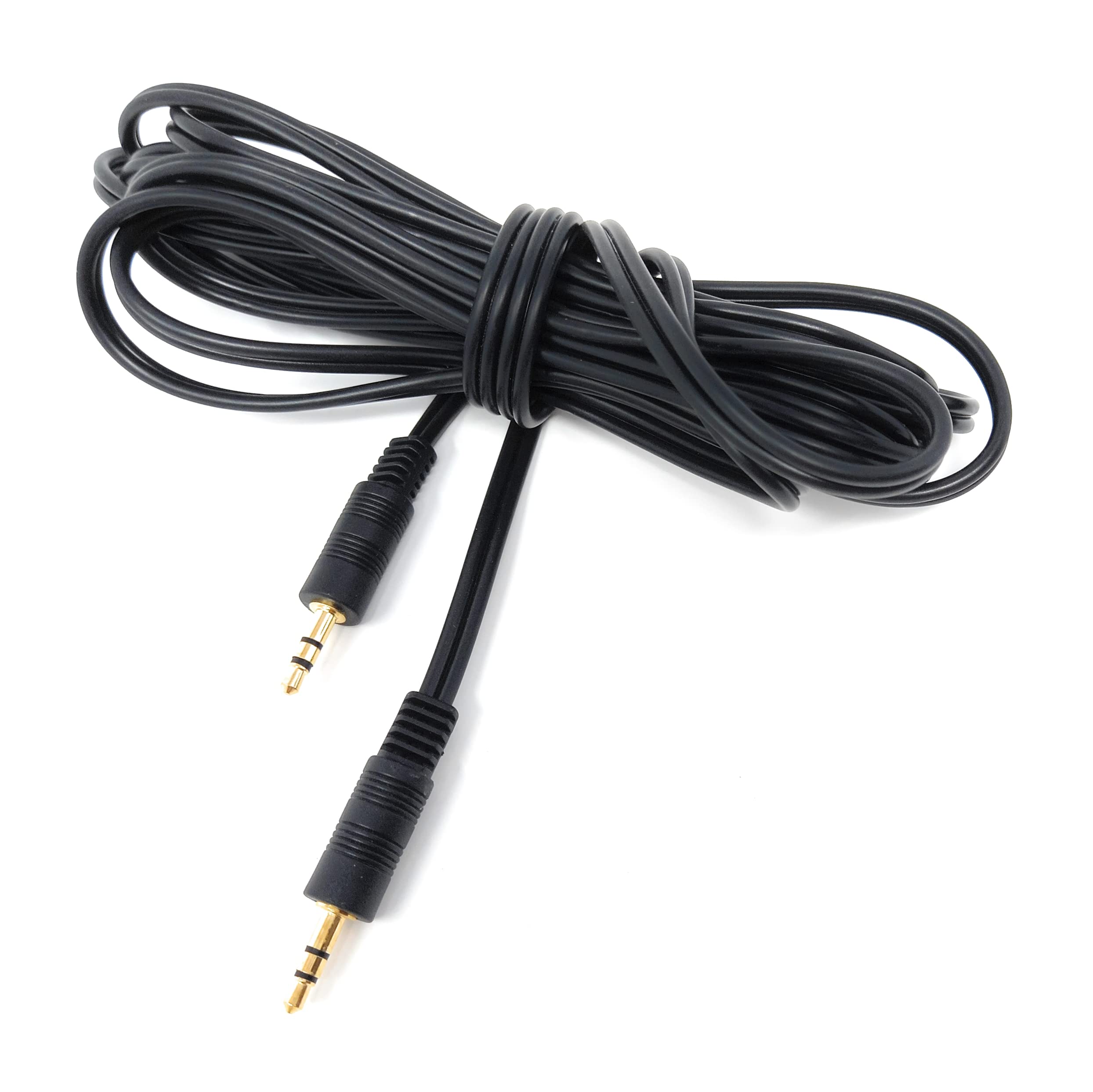 DRUT 3.5mm to 3.5mm Stereo Audio AUX Cable Gold Connectors, Small 3 pin Jack to Jack Speaker Lead