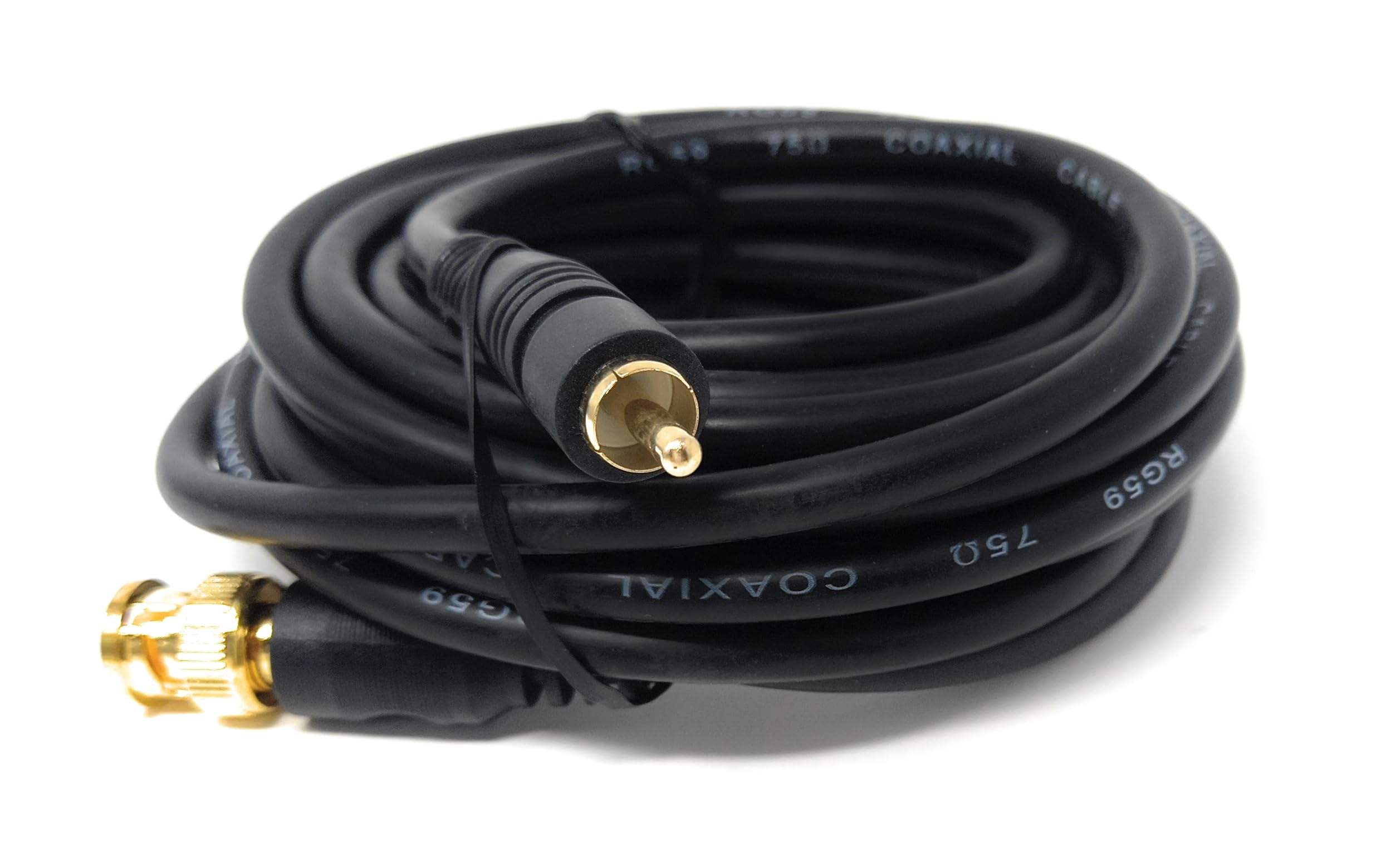 DRUT BNC to RCA Phono Plug CCTV Cameras Coax Male to Male 75R Video Cable Lead