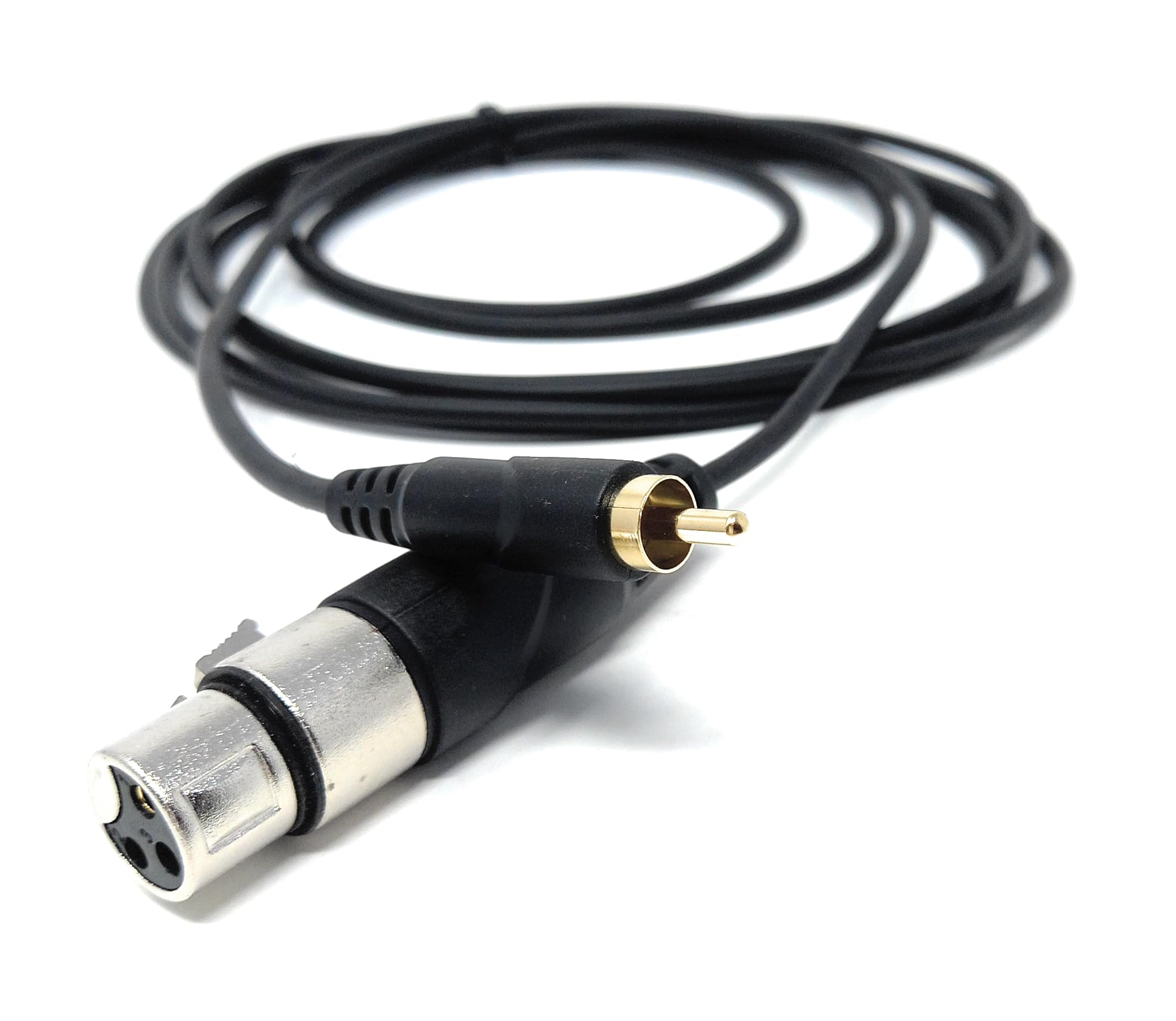 DRUT 3-Pin XLR Female to RCA Phono Audio Cable – Gold-Plated Connector, Soft, flexible PVC Coat, for Microphone, CD Player, Speaker, Mixer & Amplifier