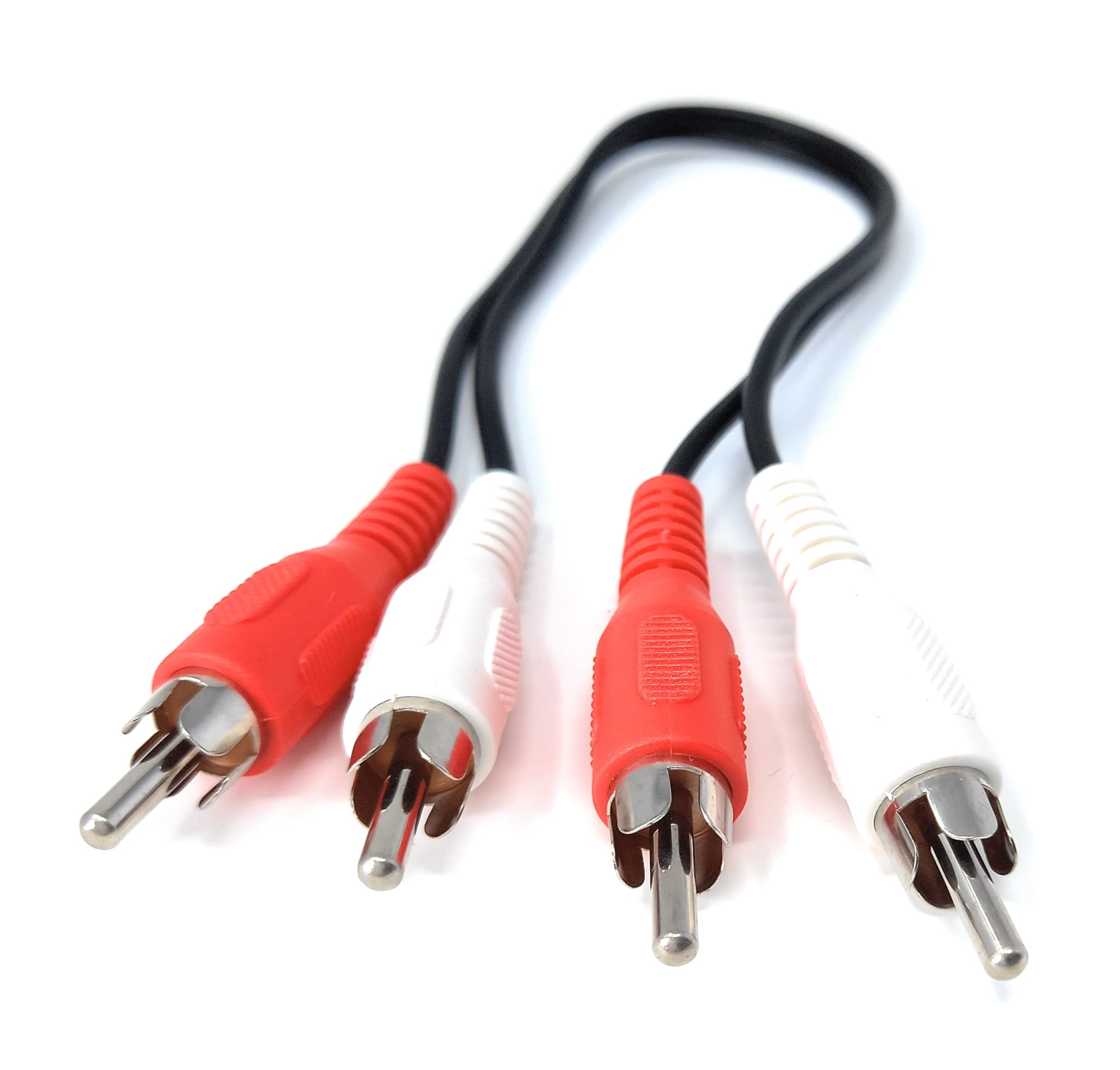 DRUT RCA to RCA Phono Twin Jack to Jack Stereo Audio Cable Lead Cord Compatible With CD/DVD/Amplifier/Hifi/DJ Mixer/Turntable