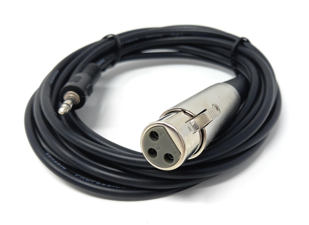 DRUT 3.5mm Mono AUX Jack to XLR Female Socket Microphone Lead Cable