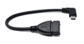 DRUT 20cm Right Angle USB 3.1 Type C to USB 3.0 Type A Socket OTG Extension Cable Adapter 0.6ft
