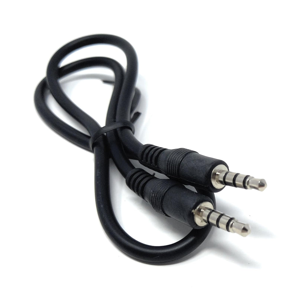 DRUT 3.5mm 4 Pole TRRS Aux Audio Mic Cable Male to Male Lead Headphone Mini Jack Stereo Cable Lead Cord