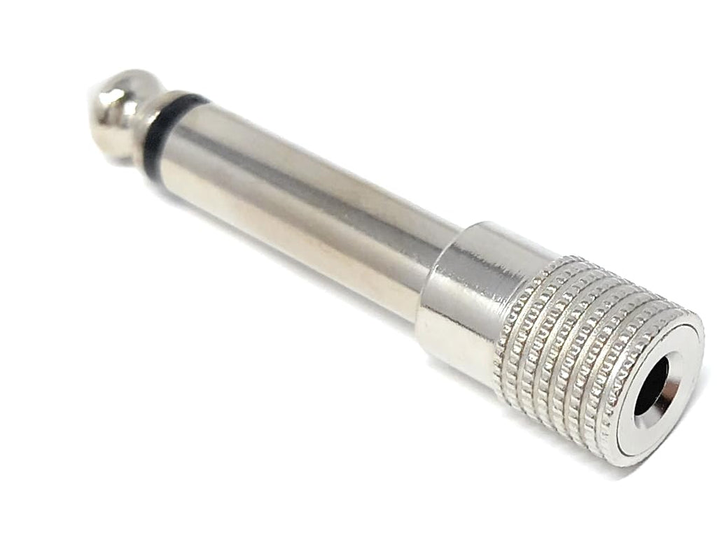 DRUT 6.35mm Mono Jack Plug to 3.5mm Stereo Socket Adapter Cable Converter Audio Adapter