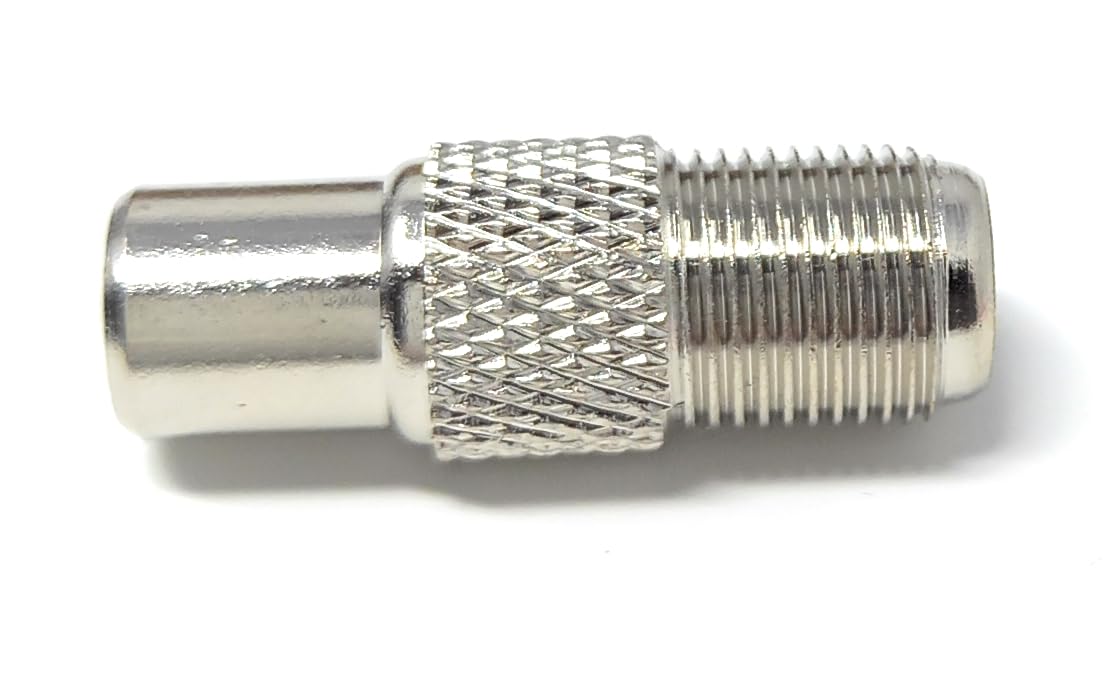 DRUT F-Type Female Socket to RCA Female RF Video TV Cable Lead Adapter