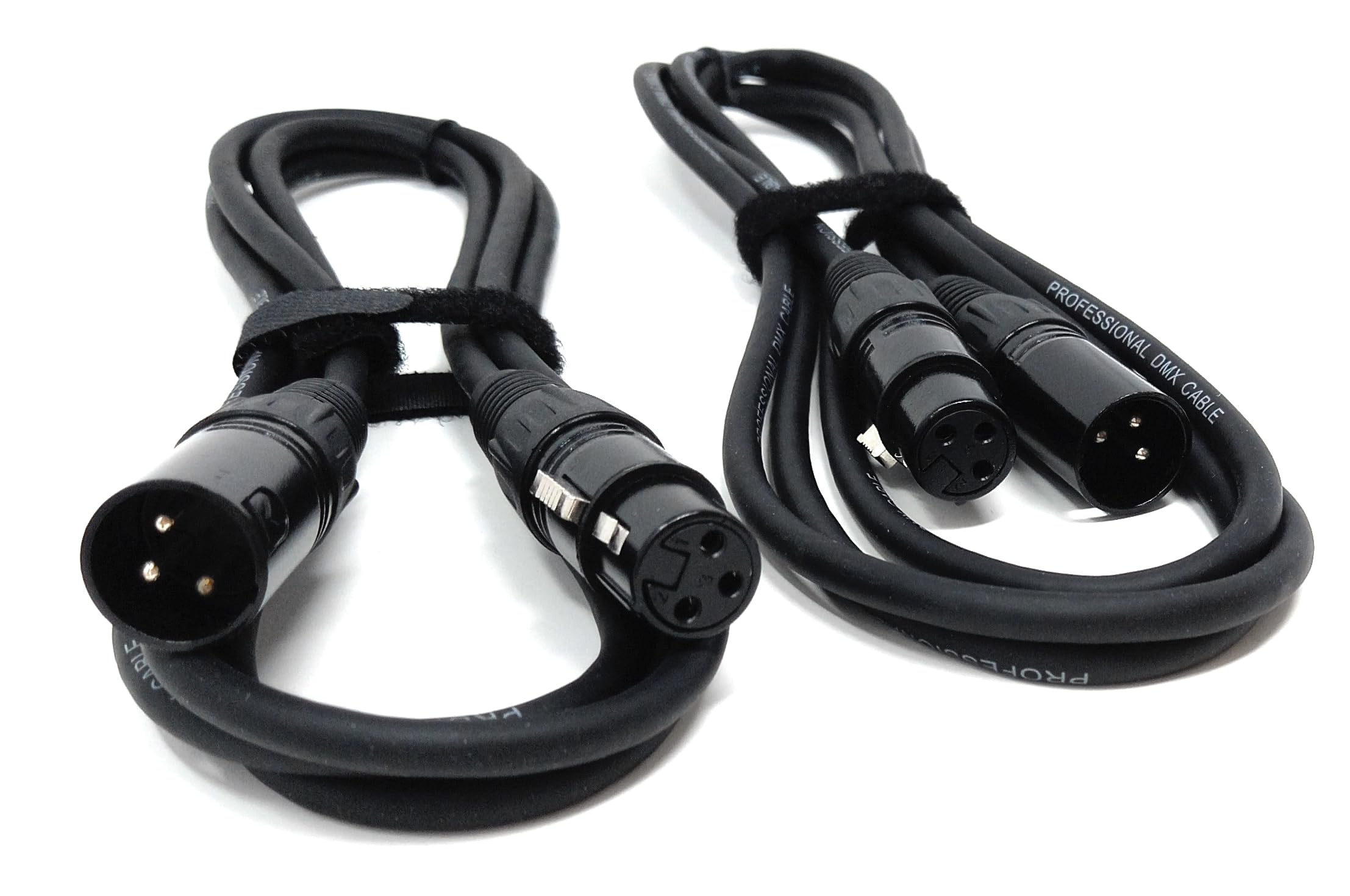 DRUT 2-Pack XLR Microphone Cables – XLR Male to Female Audio Leads for Mic, Mixer, Amplifier, DJ, Speaker, and Sound Console Connections