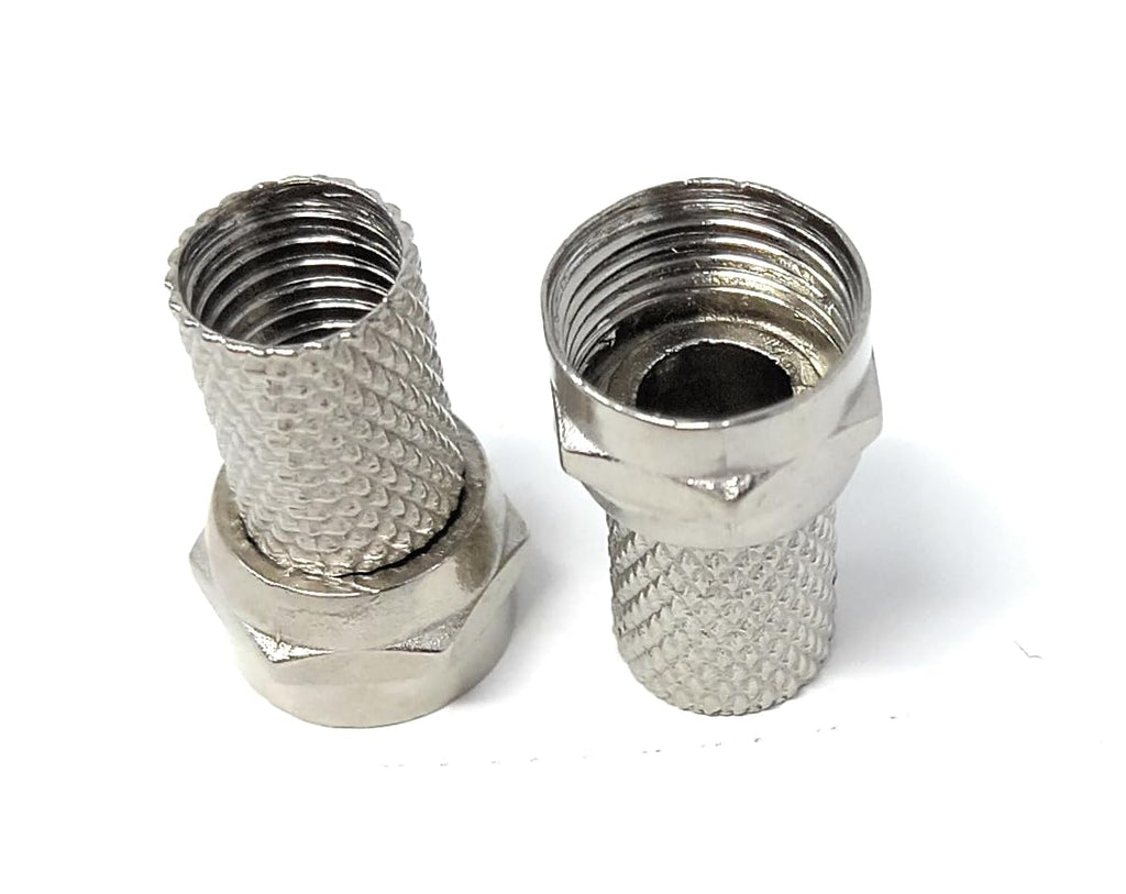 DRUT F-Type Twist-On Male Connectors Plugs For 6.5mm Coaxial Aerial RG6 Cable, Adapter
