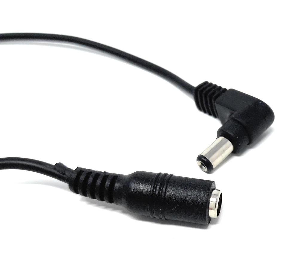 DRUT 5.5mm x 2.1mm Right Angled DC Power Male to Female Lead for Security Camera, LED Strip, CCTV IP Surveillance, Solar Panel, Music Instruments Extension Cable