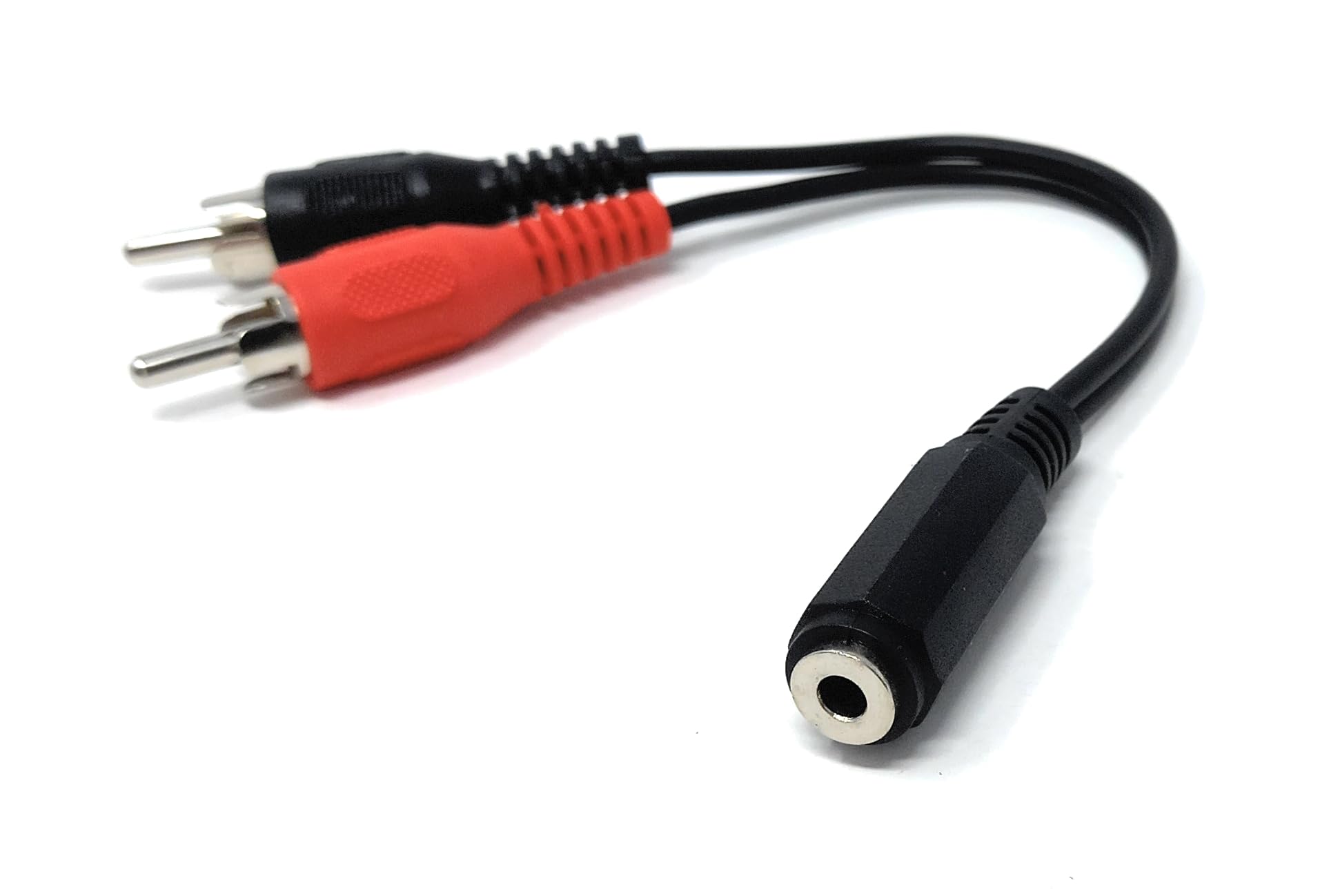 DRUT 3.5mm Stereo Jack Socket to Twin Phono RCA Phono Male Plug, Audio Adapter Extension Cable Lead