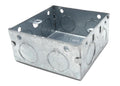 1 Gang Metal Surface Mount Back Box, 37mm Deep Pattress with Earth Terminals for Secure Electrical Installations