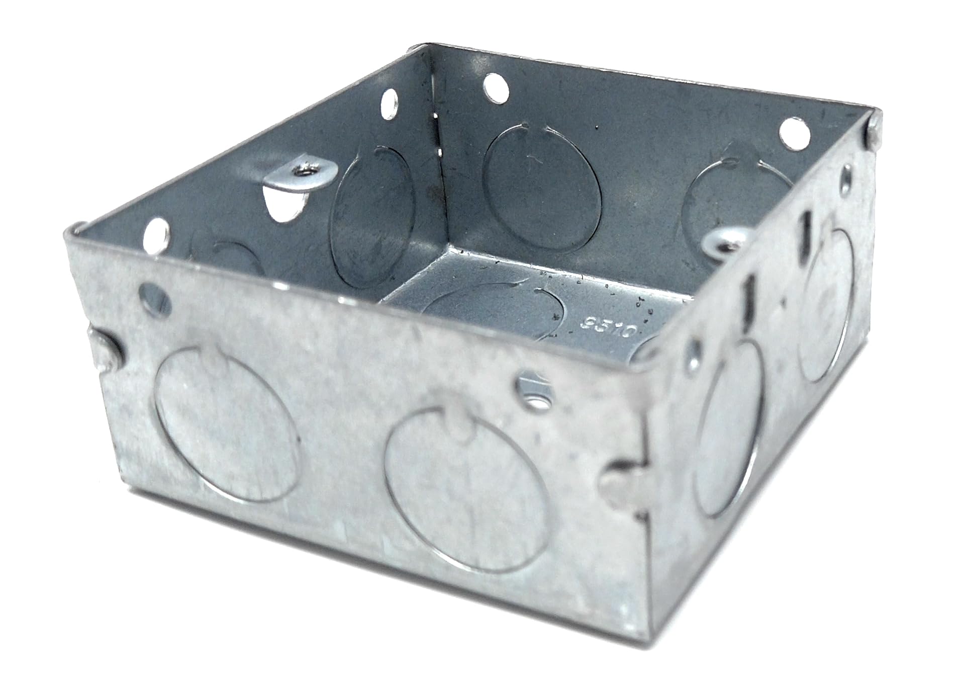 1 Gang Metal Surface Mount Back Box, 37mm Deep Pattress with Earth Terminals for Secure Electrical Installations