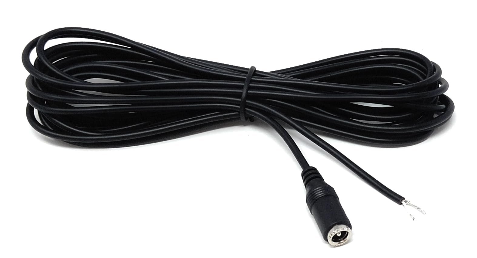 DRUT 2.1mm x 5.5mm Female DC Socket to Bare Wire Power Cable – Compatible with LED Signs, Solar-Powered Outdoor Devices, CCTV, and More