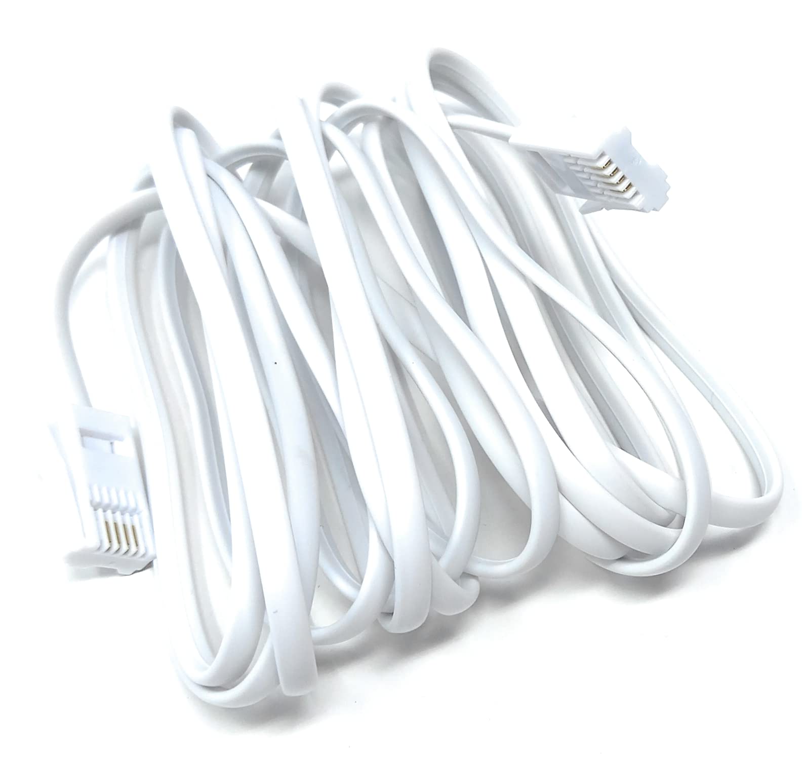 DRUT BT to BT 4 Wire 431A Male to Male Plug Telephone Flat Cable Lead