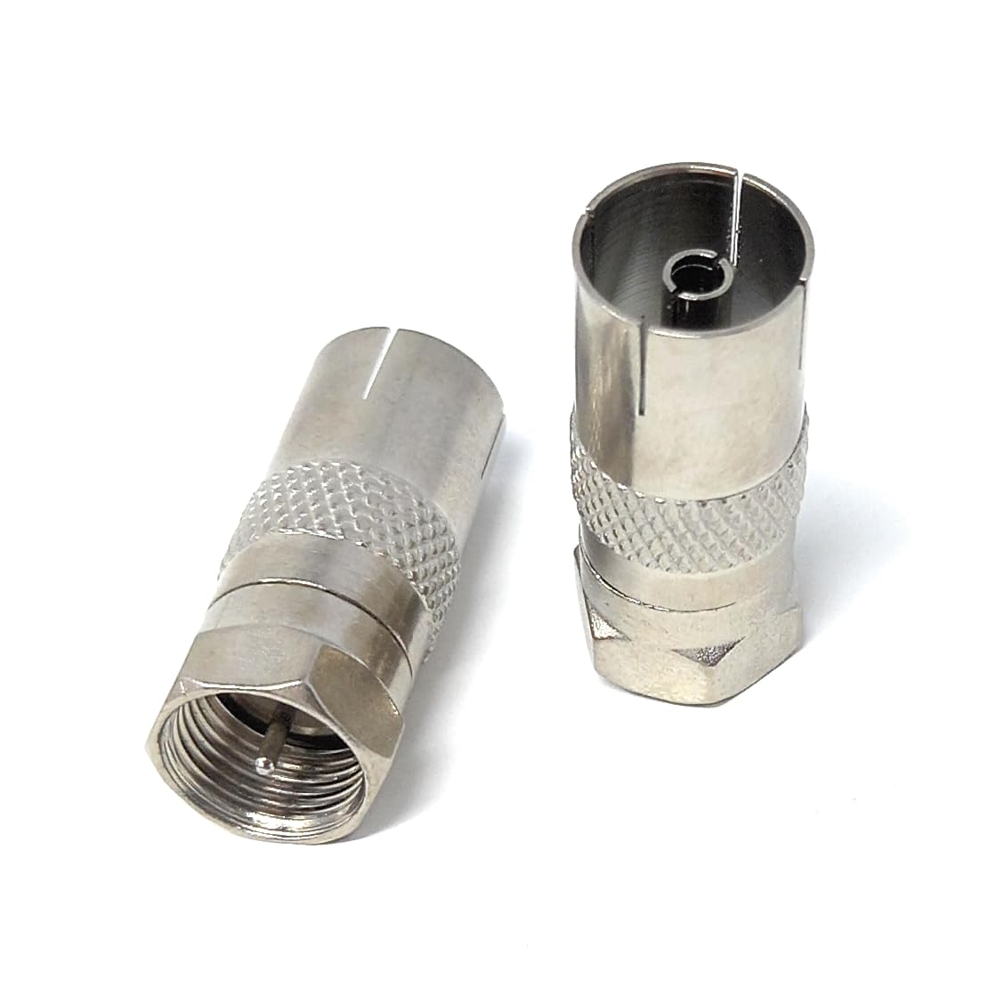 DRUT RF Female Coax Socket to F Type Screw Male Plug Adapter Converter for TV, Satellite Cable