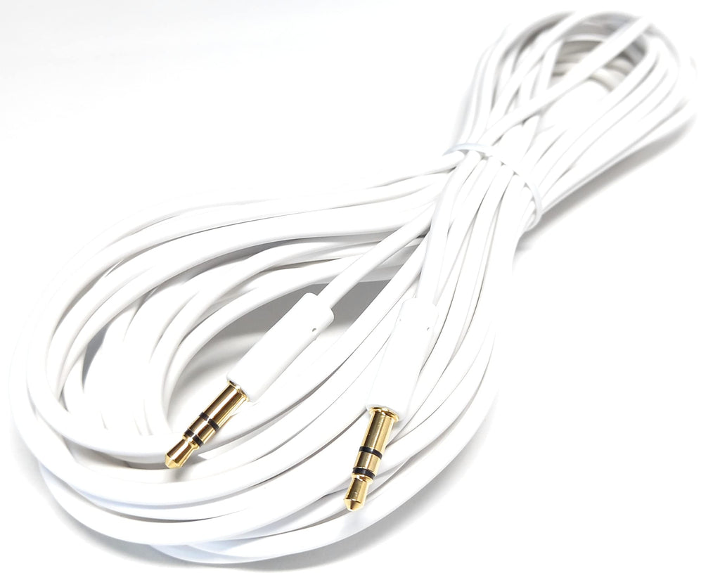 DRUT 3.5mm Stereo Audio Jack Plug to Plug, Male to Male AUX, Slim Flexible Lead Cable