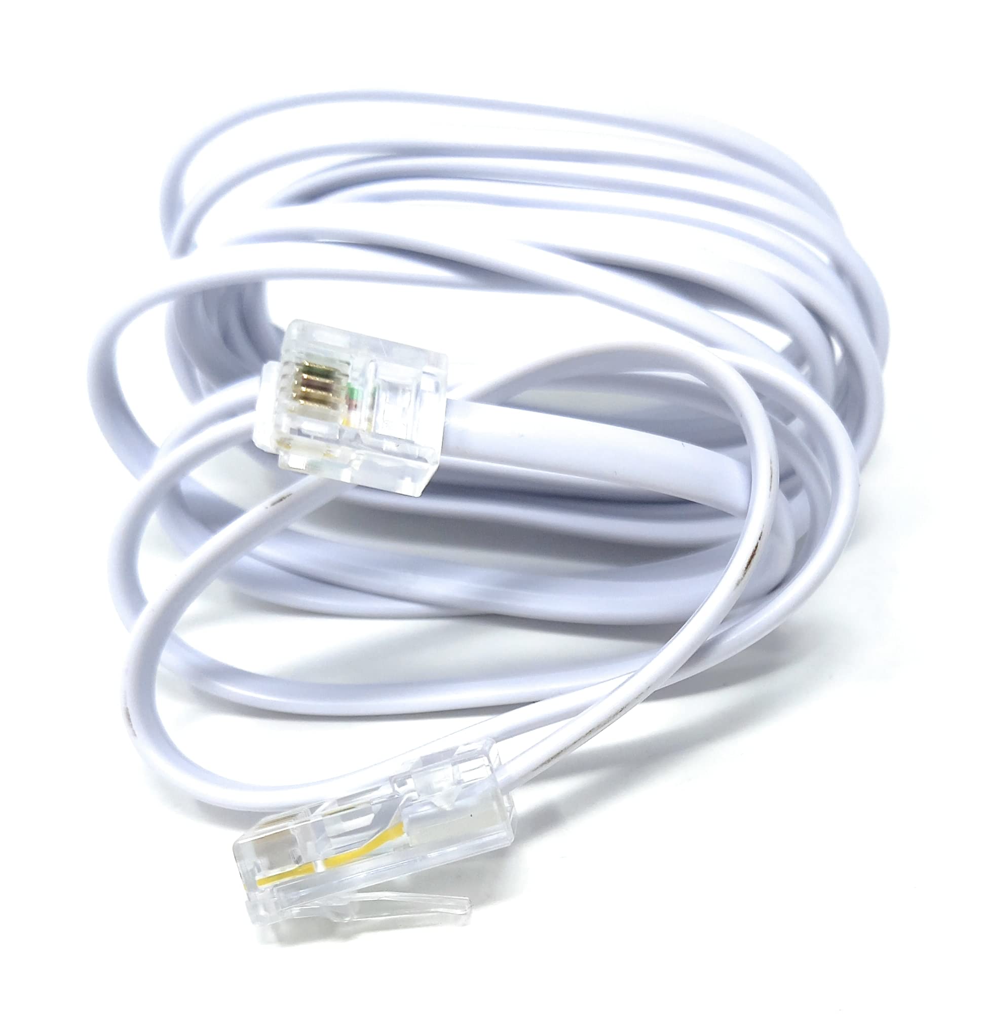 DRUT Flat RJ11 to RJ45 Male to Male 4 wire Broadband, Modem Cable Lead