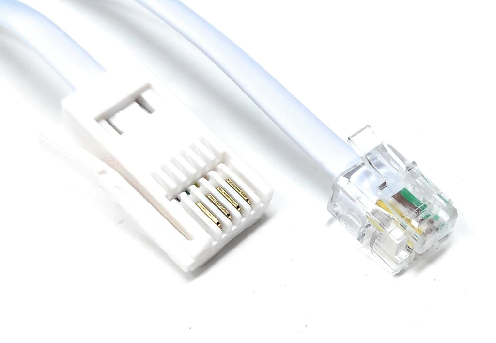 DRUT BT to RJ11 4 Wire (431A) Male to Male UK Telephone Modem Lead Cable