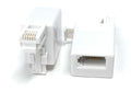 DRUT RJ11 4 Wire Male Jack to BT Socket Female Cable Adapter, Landline Telephone Converter Extender 6P4C