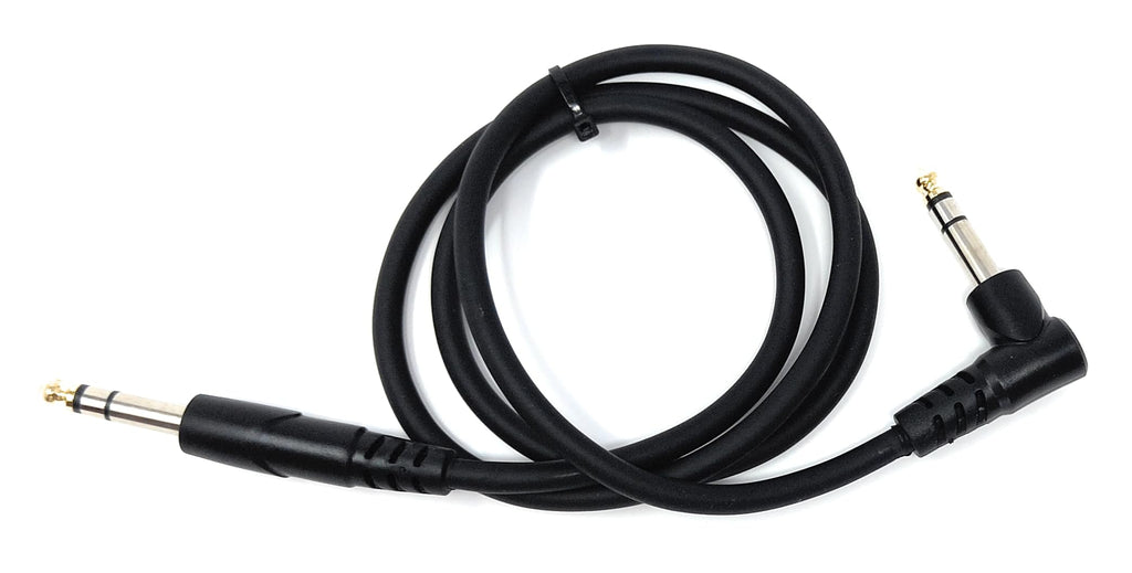 DRUT 6.35mm 1/4" Stereo TRS Male Jack to Right Angled Male Jack, Audio, Music Instrument, Flexible Cable Lead