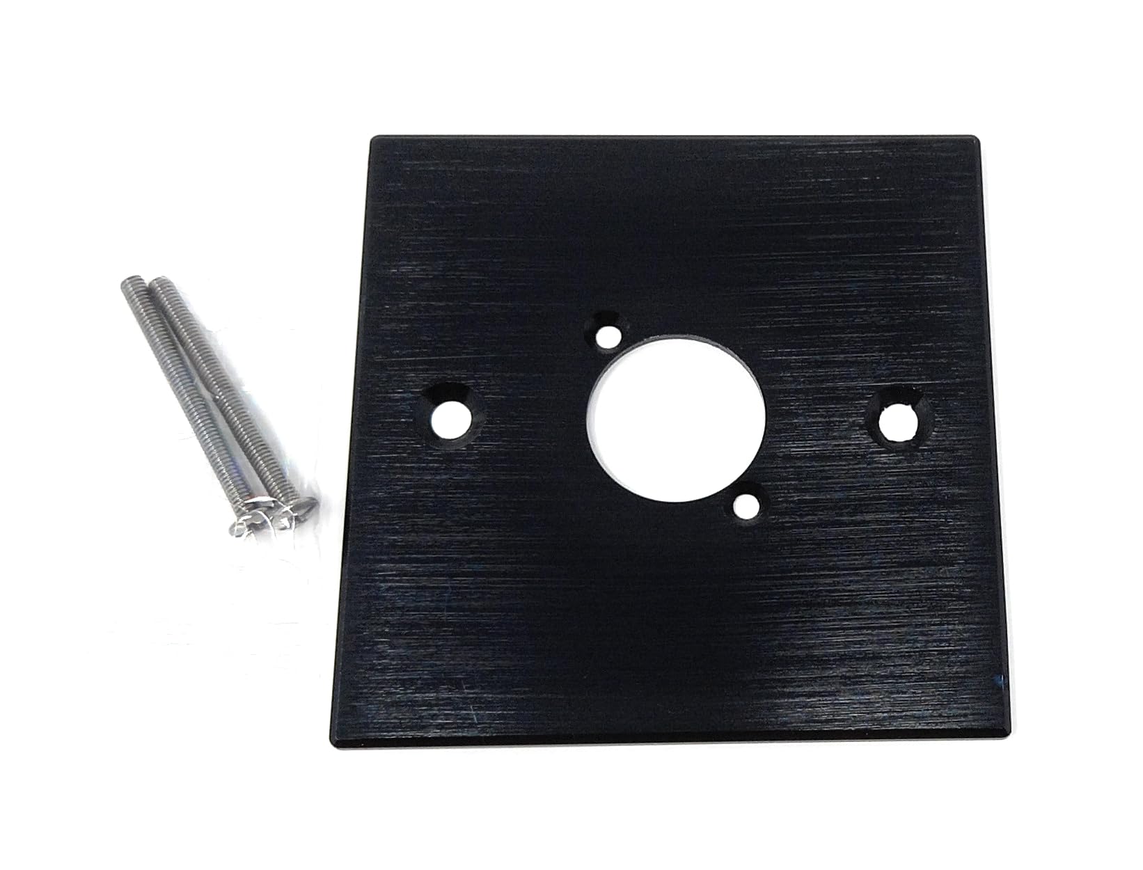 Brushed Aluminium Wall Plate, 86x86mm, D-Series Hole, Compatible with Neutrik, HDMI, USB, RJ45, BNC, RCA, XLR Wall Faceplates