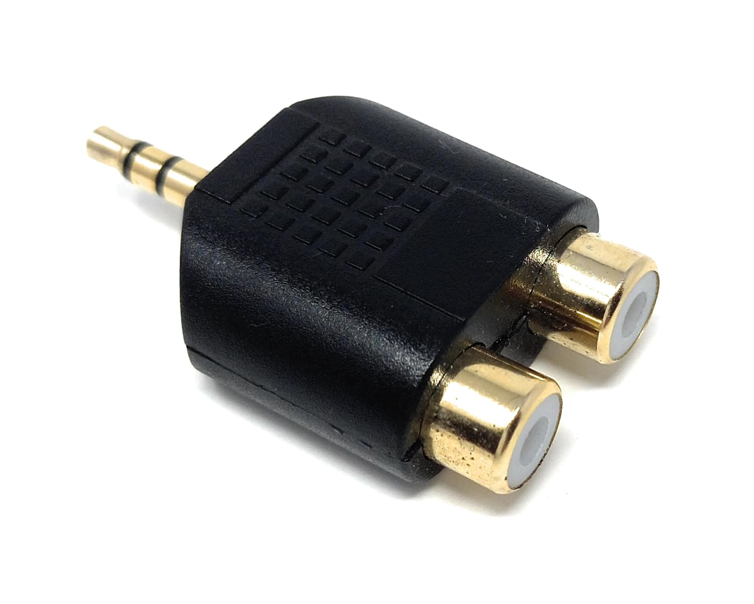 DRUT 3.5mm Stereo Jack Plug to Twin RCA Phono Mono Splitter or Combiner Audio Adapter