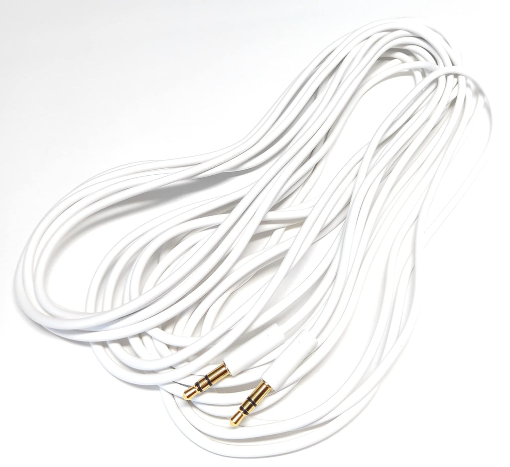 DRUT 3.5mm Stereo Audio Jack Plug to Plug, Male to Male AUX, Slim Flexible Lead Cable