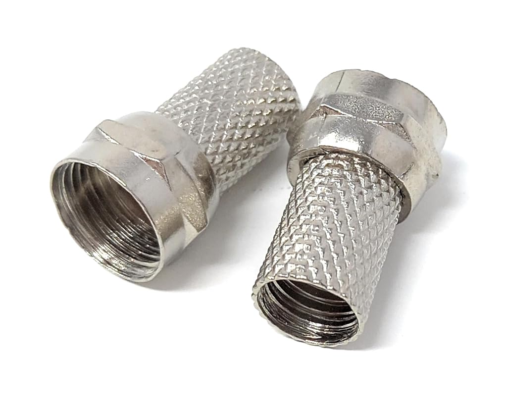 DRUT F-Type Twist-On Male Connectors Plugs For 6.5mm Coaxial Aerial RG6 Cable, Adapter