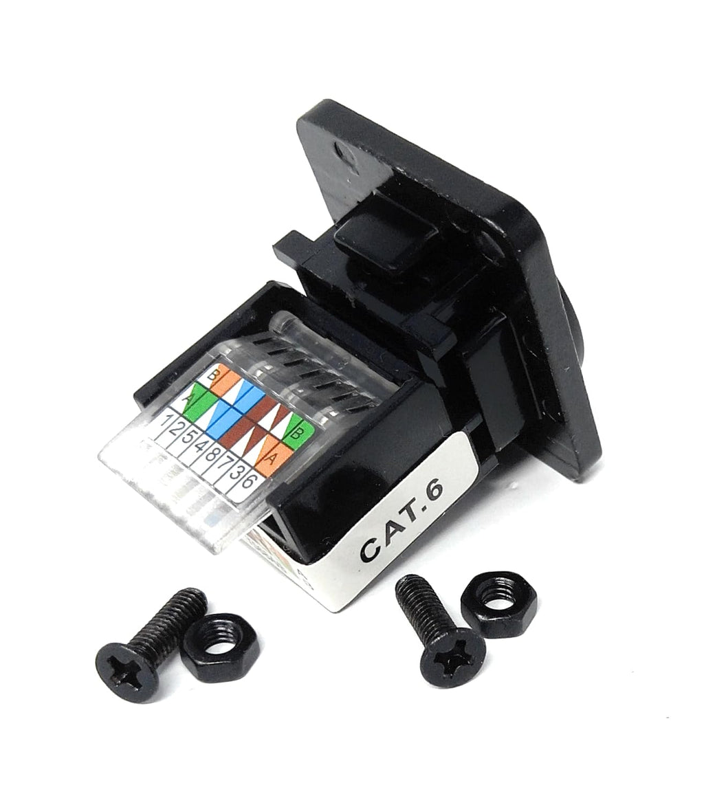 DRUT 1pcs. Cat6 Socket to IDC Connections D-Series Chassis Mount Wall Faceplate Insert Screws Included