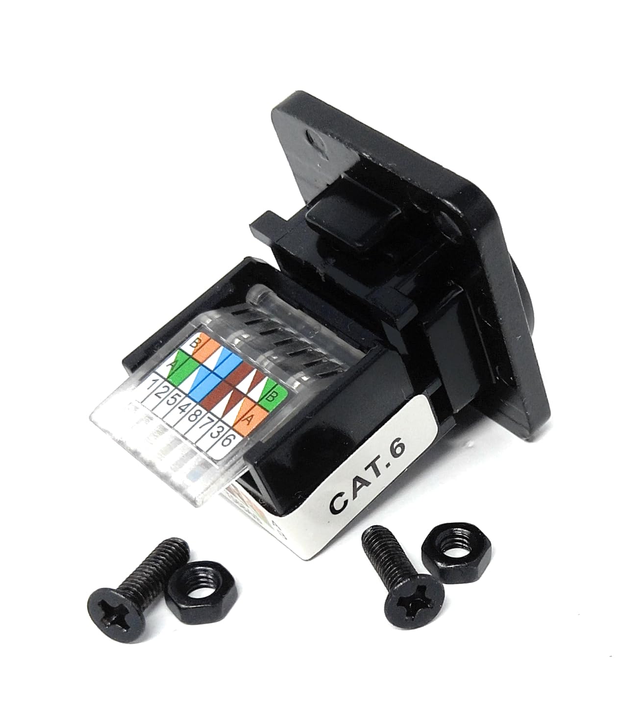 DRUT 1pcs. Cat6 Socket to IDC Connections D-Series Chassis Mount Wall Faceplate Insert Screws Included