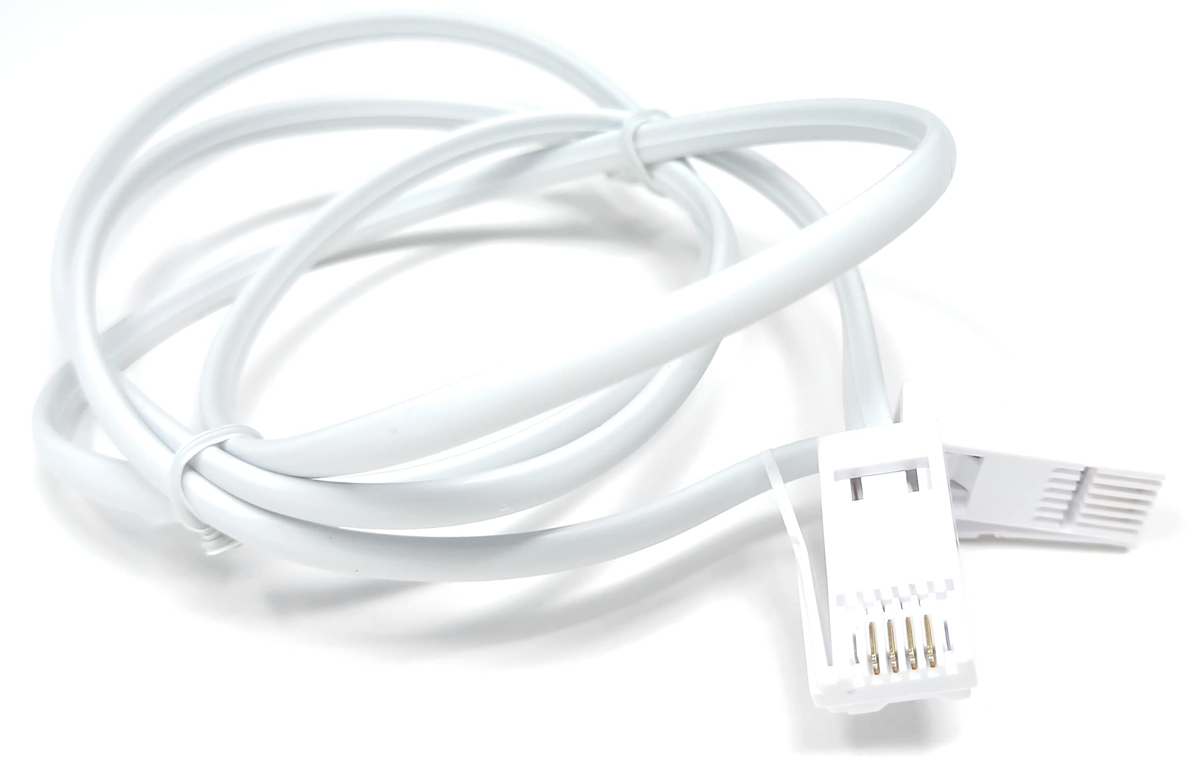 DRUT BT to BT 4 Wire 431A Male to Male Plug Telephone Flat Cable Lead