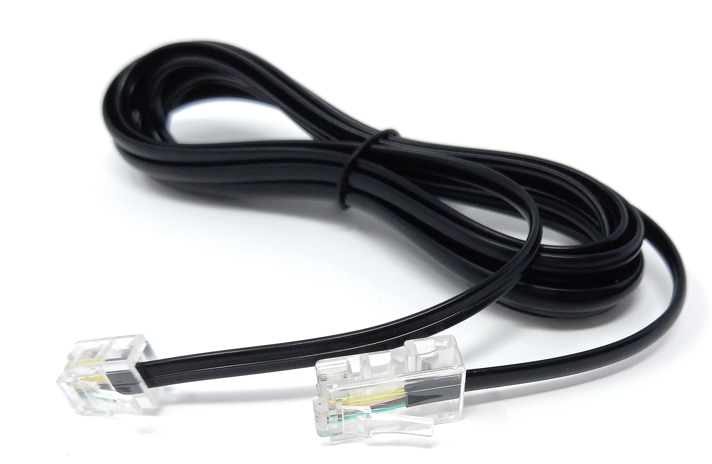 DRUT Flat RJ11 to RJ45 Male to Male 4 wire Broadband, Modem Cable Lead