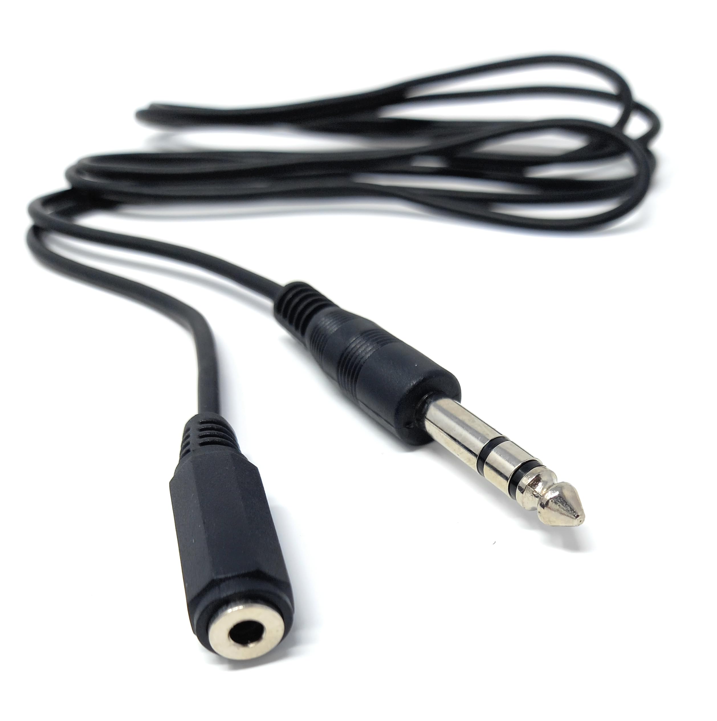 DRUT 6.35mm Stereo Jack to 3.5mm Stereo Jack Socket Plug Audio Converter AUX Extension Cable Lead