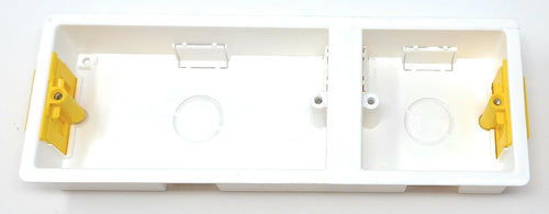 3 Gang (2 1) Dry Lining Back Plasterboard Box, Pattress Box with Adjustable Lugs 35mm, for Faceplate