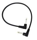 DRUT 6.35mm Right Angle TS Instrument Cable - 90 Degree 1/4 Inch Mono Guitar Patch Cable for Amps, Mixers, and Pedals (0.5m)