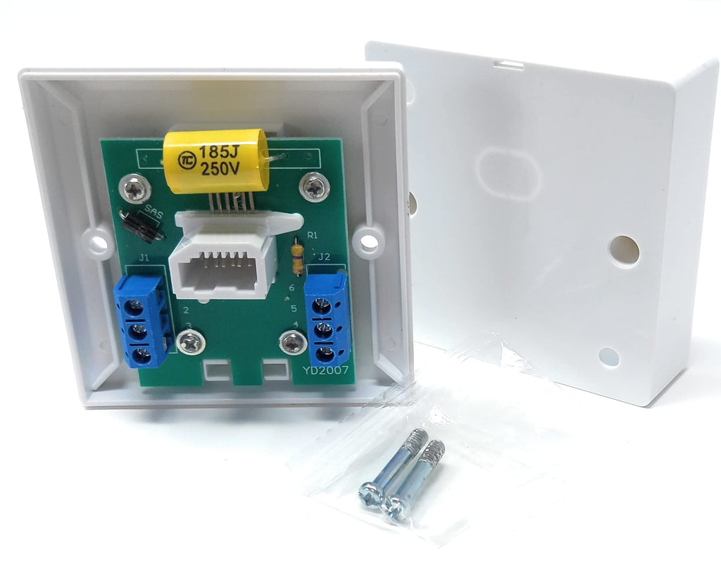 DRUT BT Master (2/4A) Telephone Socket Face Plate Plug With Box Surface, Single 70x70x30mm