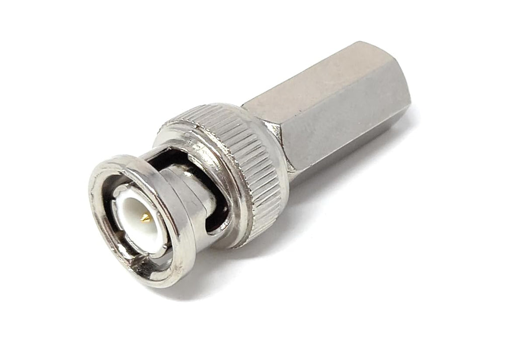 DRUT BNC Twist On Male Plug End RG59/RG6 Coaxial Install SDI Adapter for CCTV Surveillance Security Camera DVI Radio Antenna Coaxial Connector Socket