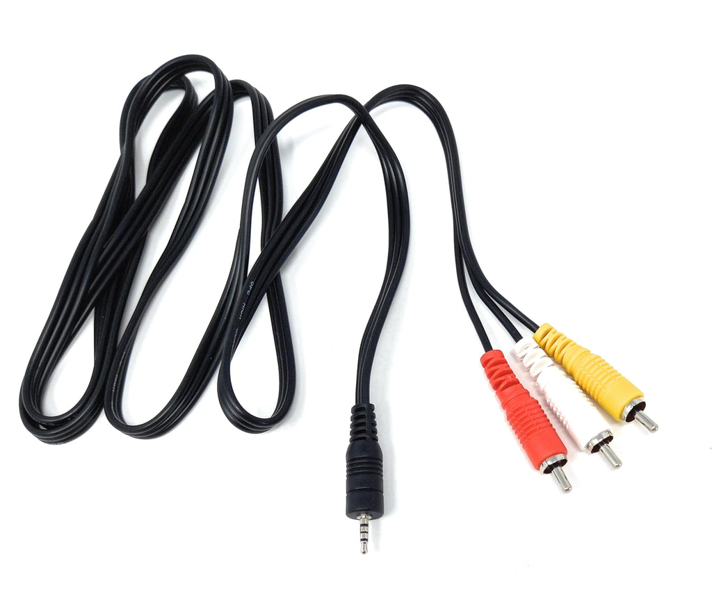 DRUT 2.5mm 4 pole to Triple RCA Phono Cable for Digital Cameras, AV, Audio, Video, TV, Lead