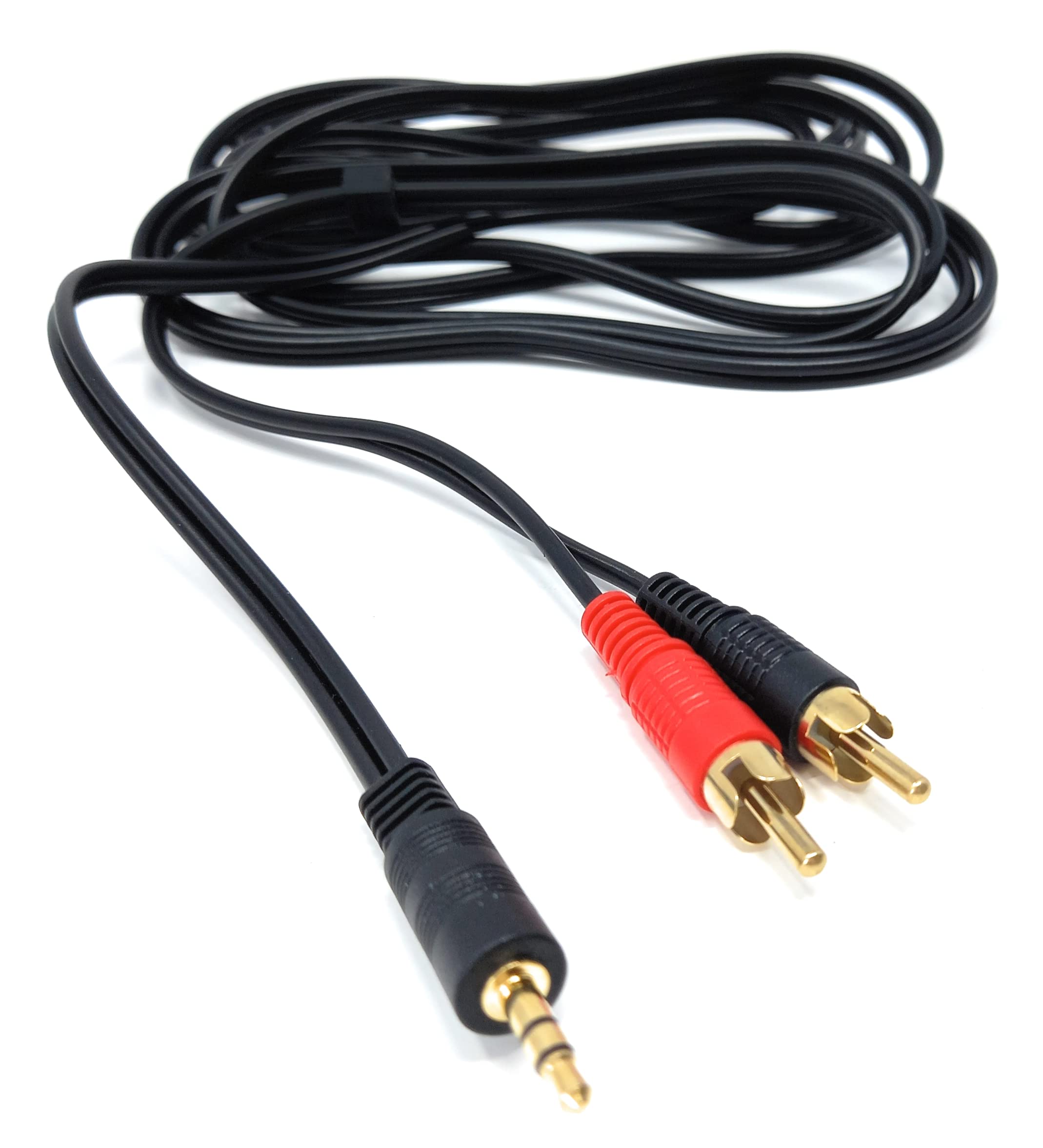 DRUT 3.5mm to Twin RCA Stereo Aux Phono Audio Cable Mini Jack Lead Cord Y Splitter Headphone Cord RCA Y Splitter Adapter