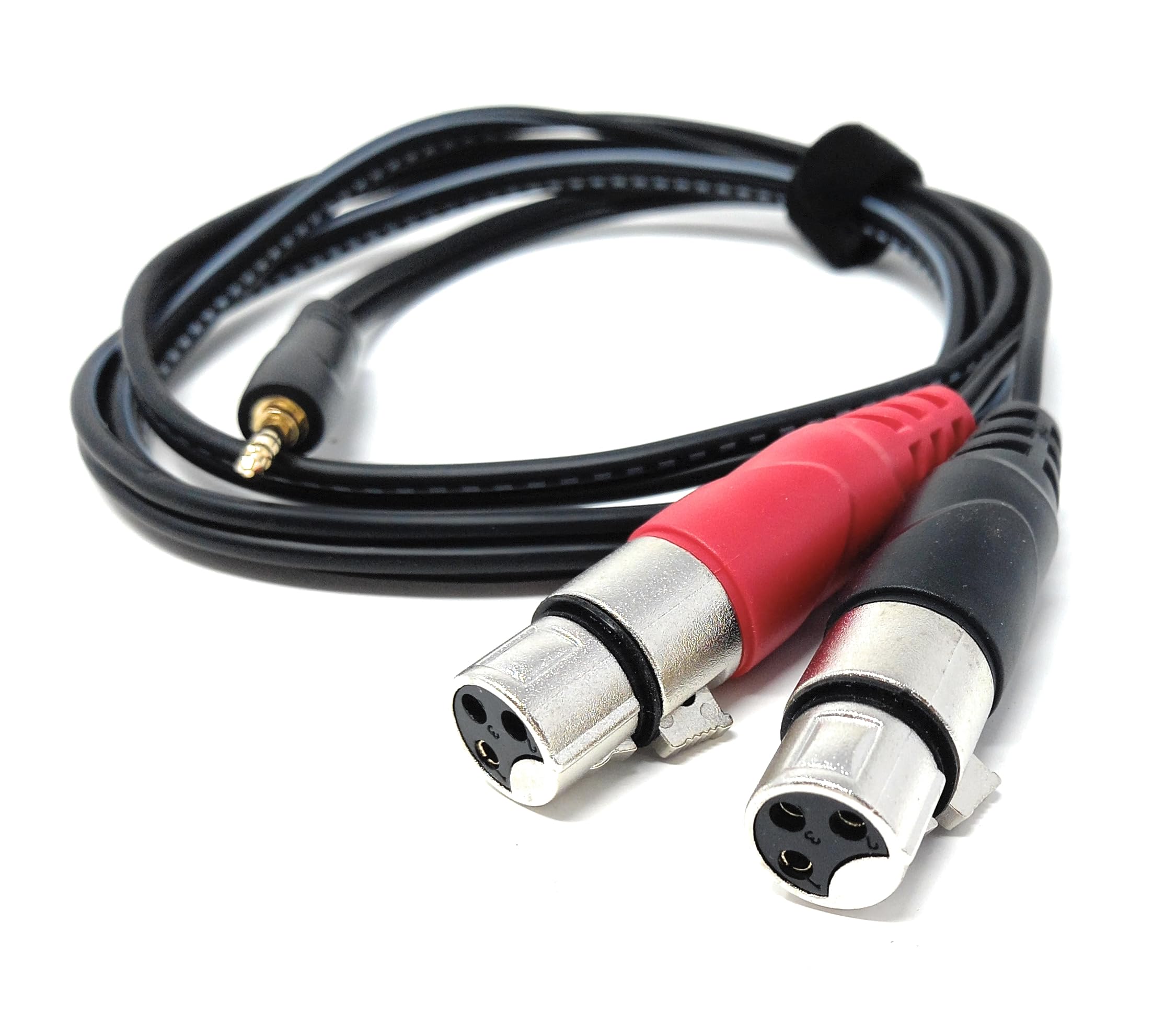 DRUT 3.5mm Stereo Jack to 2 x XLR Female Cable – Audio Splitter Lead for Microphones, Mixers, Speakers, DJ, Studio and Recording Equipment