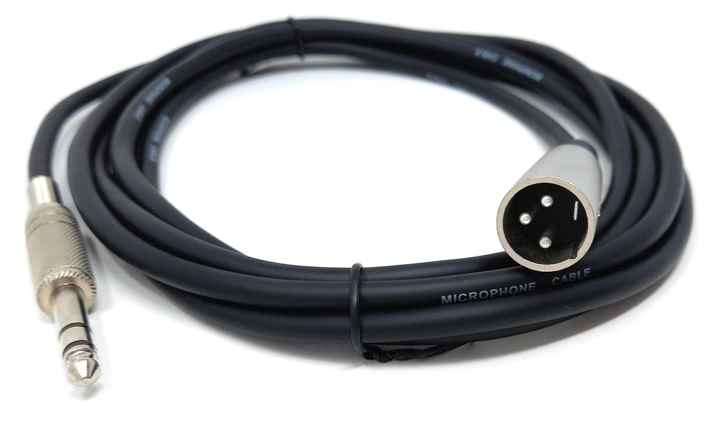 DRUT Stereo 6.35mm Jack to XLR Male 3 Pin Screened, Balanced, Flexible Audio Cable XLR Male to 1/4 TRS Stereo Cord for Pro HiFi, Guitar, Music Instrument, Microphone Lead