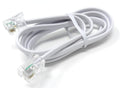 DRUT RJ11 to RJ11 Telephone Landline Cable ADSL (6P4C) Flat Lead High Speed BT Internet Broadband Male to Male Router, Modem, Phone Extension Wire