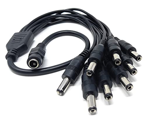 DRUT 5.5mm to 2.1mm DC Power Splitter Lead Adapter 12V PSU to LED, CCTV Camera Cable