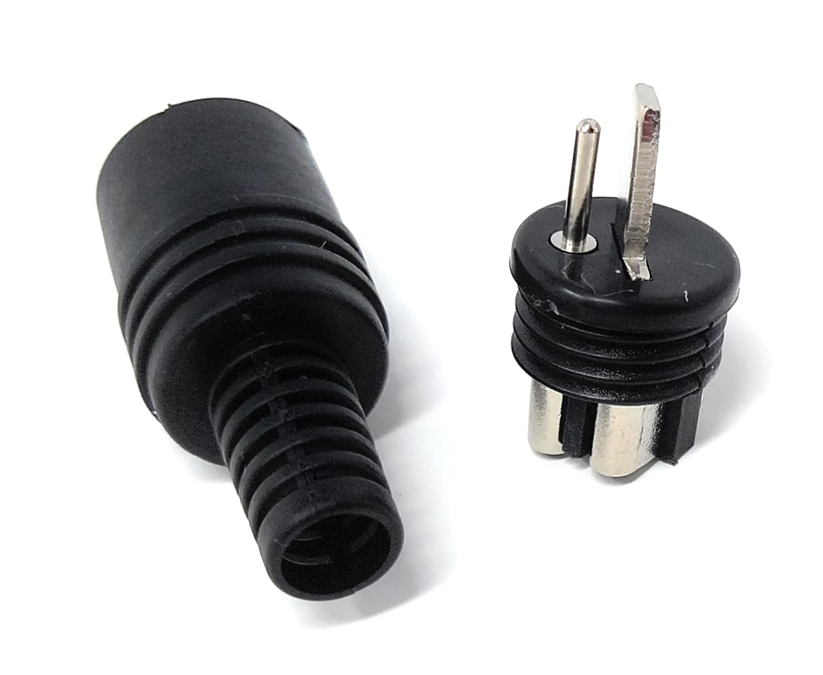 DRUT 2pcs. 2 Pin Speaker DIN Jack Male HiFi Connectors, Screw Terminals, Cable Adapter, Screw Terminals Connections